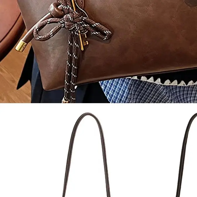 حقيبة كتف جلدية للنساء مع حقيبة كتف معلقة، حقيبة يد عصرية، حقيبة حمل أنيقة للاستخدام اليومي