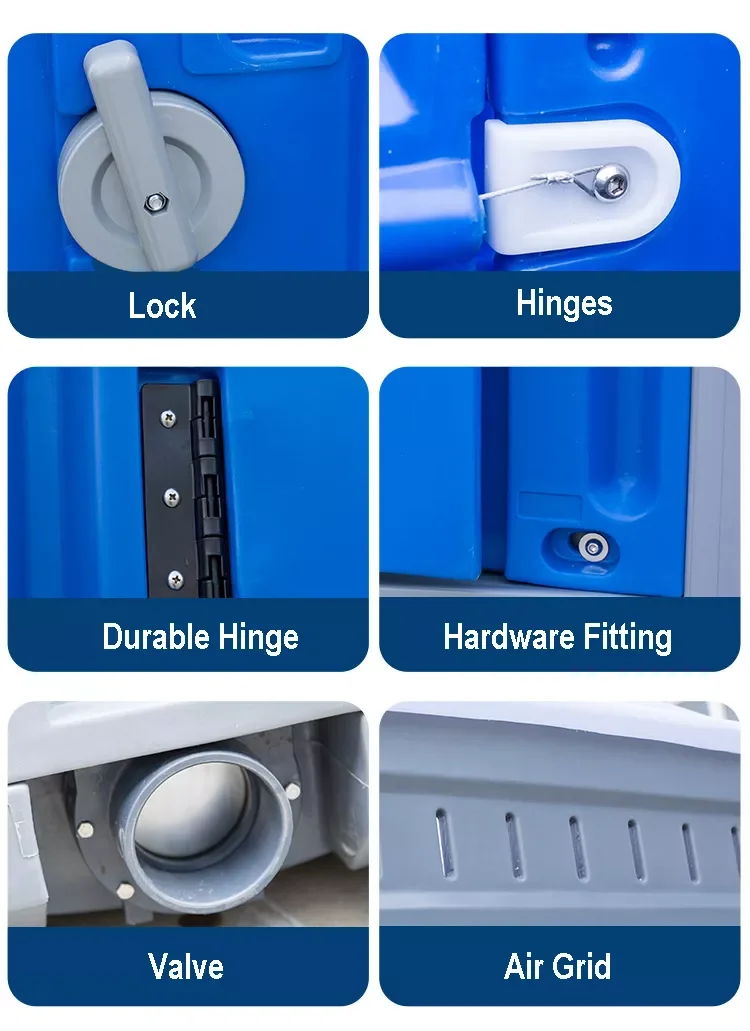 China Wholesale Portable Toilet Portable HDPE Sandwich Panel Material Prefab Restroom Mobile Public Toilet for Outdoor