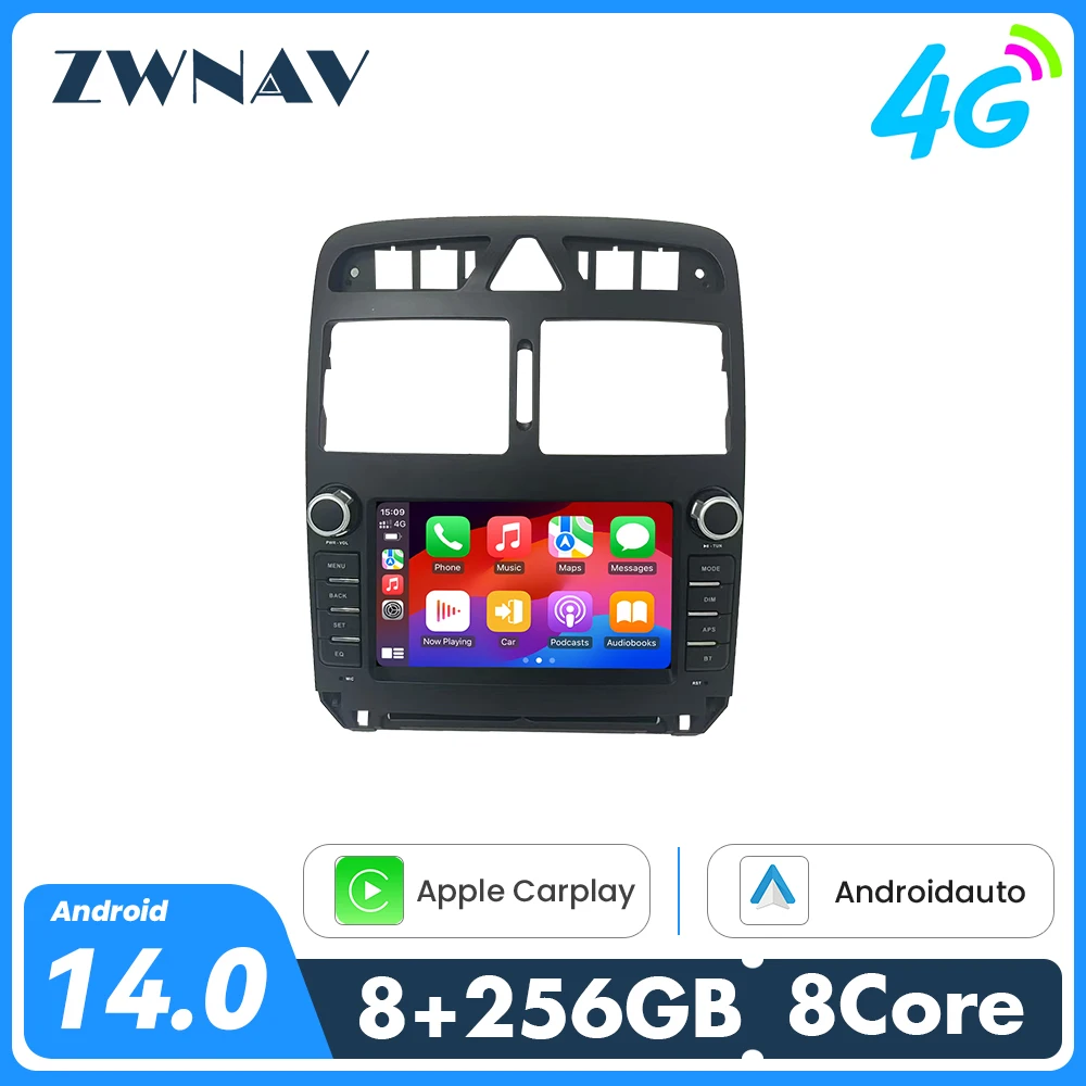 Android 14 Carplay Car Radio Stereo 12 inch Touch Screen For Peugeot 307 2004-2013 GPS Navigation Multimedia Player Head Unit