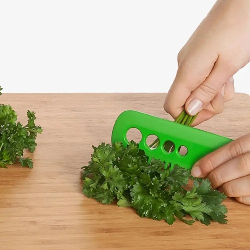 1pc Mini Vegetable Leaf Peeler Herb Stripper Hand Held Leaf Stem Stripping Tool Kale Parsley Cilantro Herb Stripper Looseleaf