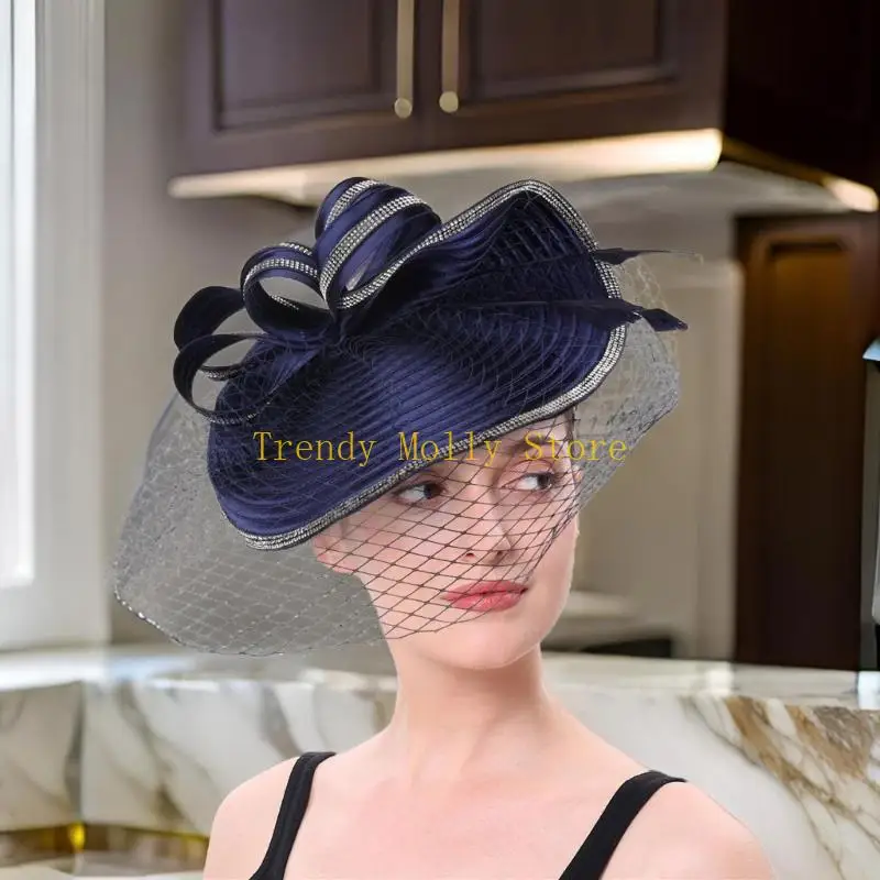 Vintage Exaggerated Hair Accessory Unique Black Headpieces Party Headwear For Fashionable Women Polyester Hairpieces