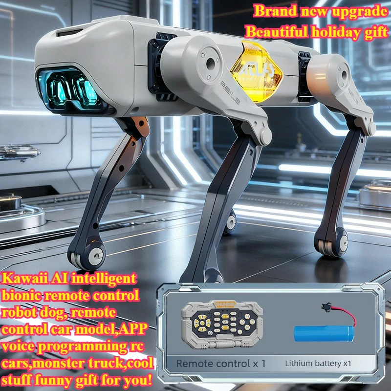 Cool Stuff Toy Car Funny Gift-AI Intelligent Bionic Rc Robot Dog,APP Voice Programming Rc Cars,Remote Control Car,Toys for Kids