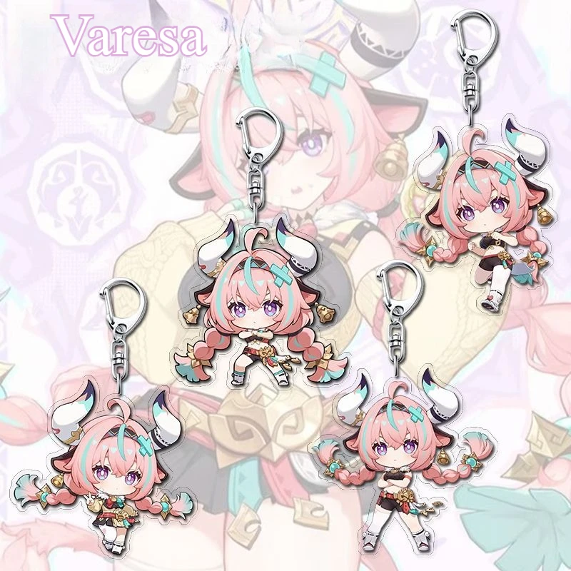 

Varesa Pendant Keychain Game Genshin Impact Cute Cartoon Acrylic Keyring Cosplay Anime Backpack Jewelry Accessories Prop Gift