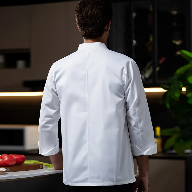 Uniforme de Chef de Restaurant occidental, tenue d'automne et d'hiver, restauration, hôtel, cantine, boulanger, magasin de gâteaux, vêtements de travail à manches longues