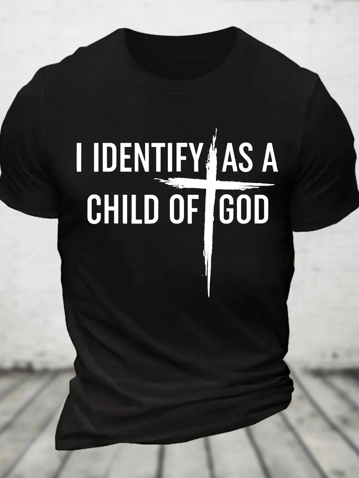 

I Identify As A Child Of God Christian Cotton T-Shirt