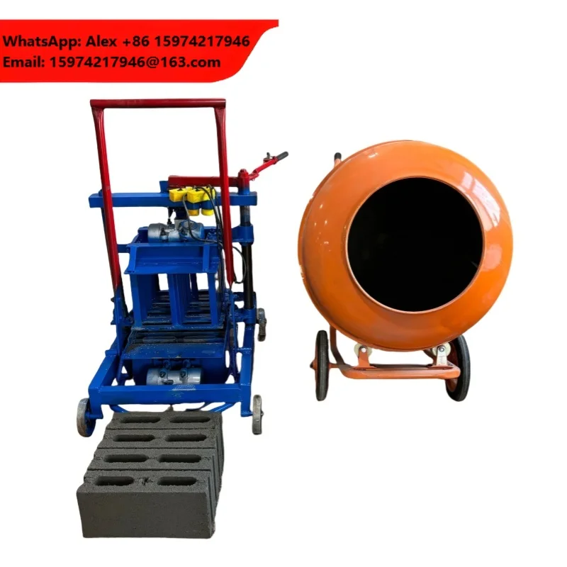 Hot Small Manual Concrete Cement Block Brick Making Egg Laying Style Building Material Brick Making Machinery
