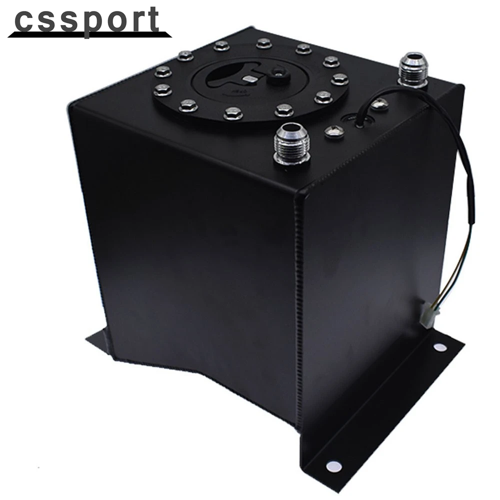 

2.5 Gallon 10L Fuel Cell Gas Tank & level Sender Aluminum Racing Black