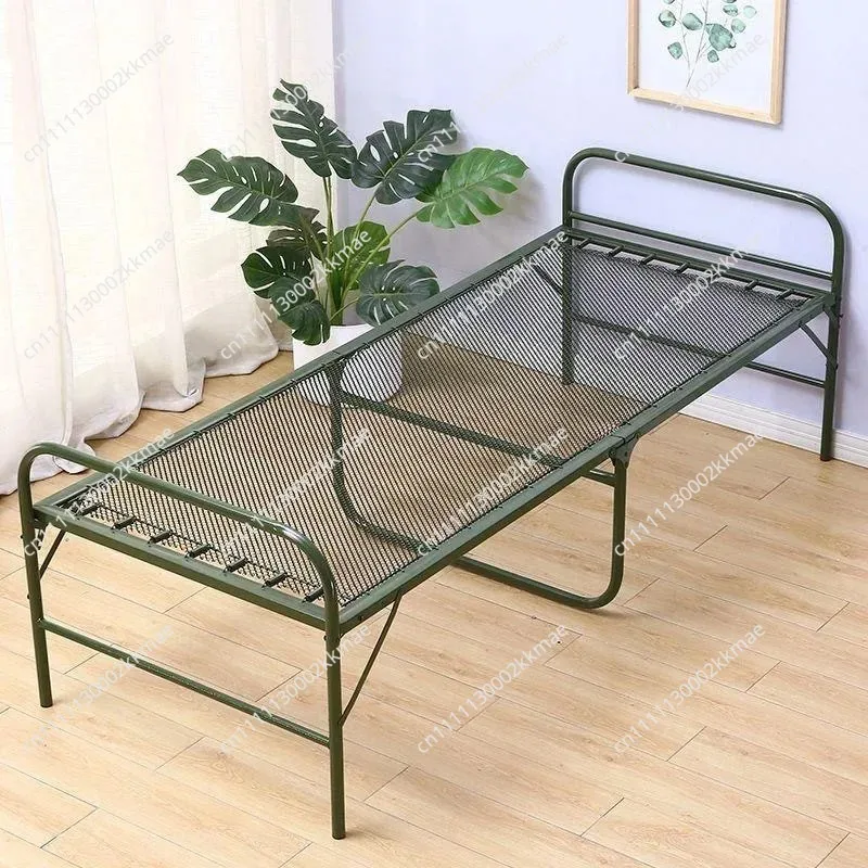 Furniture Folding Bed Single Lunch Break Bed Free Installation Rental Room Steel Steel