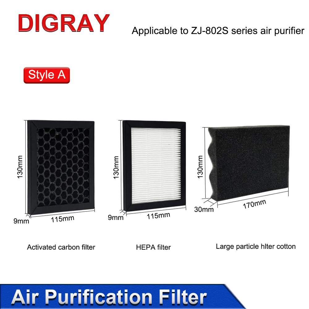 DIGRAY ZJ-802S Portable Solder Fume Purifier Filter Element Filter Cotton Replacement Solder Fume Absorber Smoke Eliminator