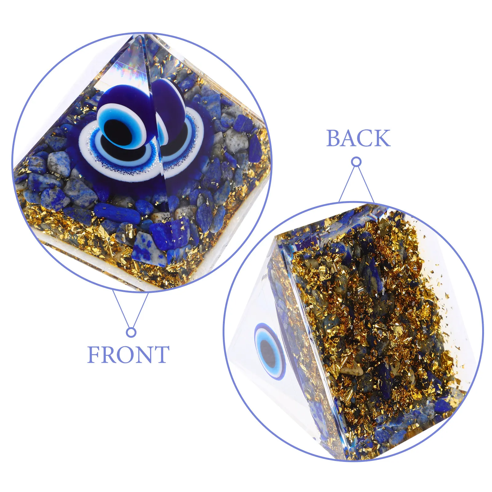 

Mini Lapis Pyramid Decoration Creative Home Desktop Ornament for Office Indoor Decor Artwork Unique Pyramid