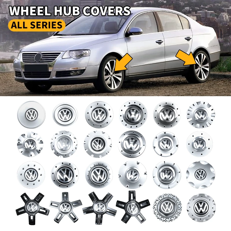 4pcs/lot 140mm 141mm 142mm 147mm 148mm 151mm 153mm 154mm 162mm Car Wheel Center Hub Cover Badge Logo Emblem for Volkswagen VW