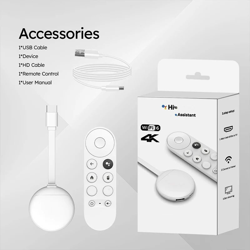 U11 TV Stick Android 14 TV Box H313 Wifi BT5 Smart TV 2.4G 5G 4K HD Smart TV BOX Voice Remote Set TOP Box