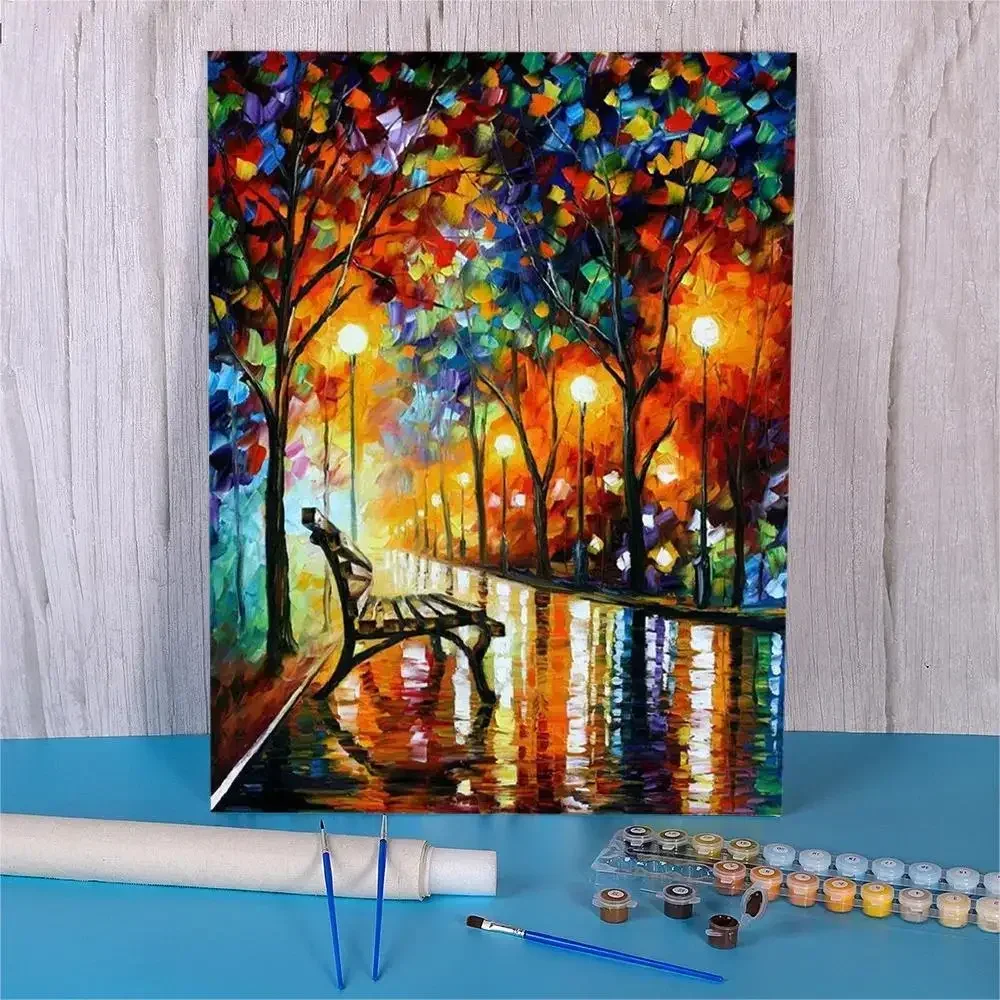 

127310 Abstract Painting By Numbers Package Acrylic Paints 50*70cm Colorful Picture Adults Crafts