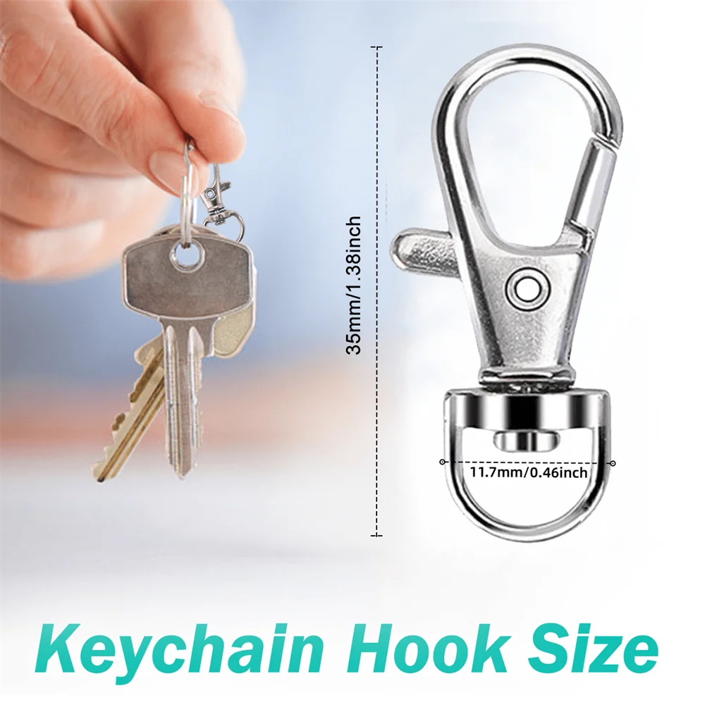 5/15/30/60/100 قطعة المفاتيح هوك كليب قطب جراد البحر مخلب المشبك سلاسل المفاتيح DIY بها بنفسك الحرف الحبل صنع 35 مللي متر/1.35 بوصة