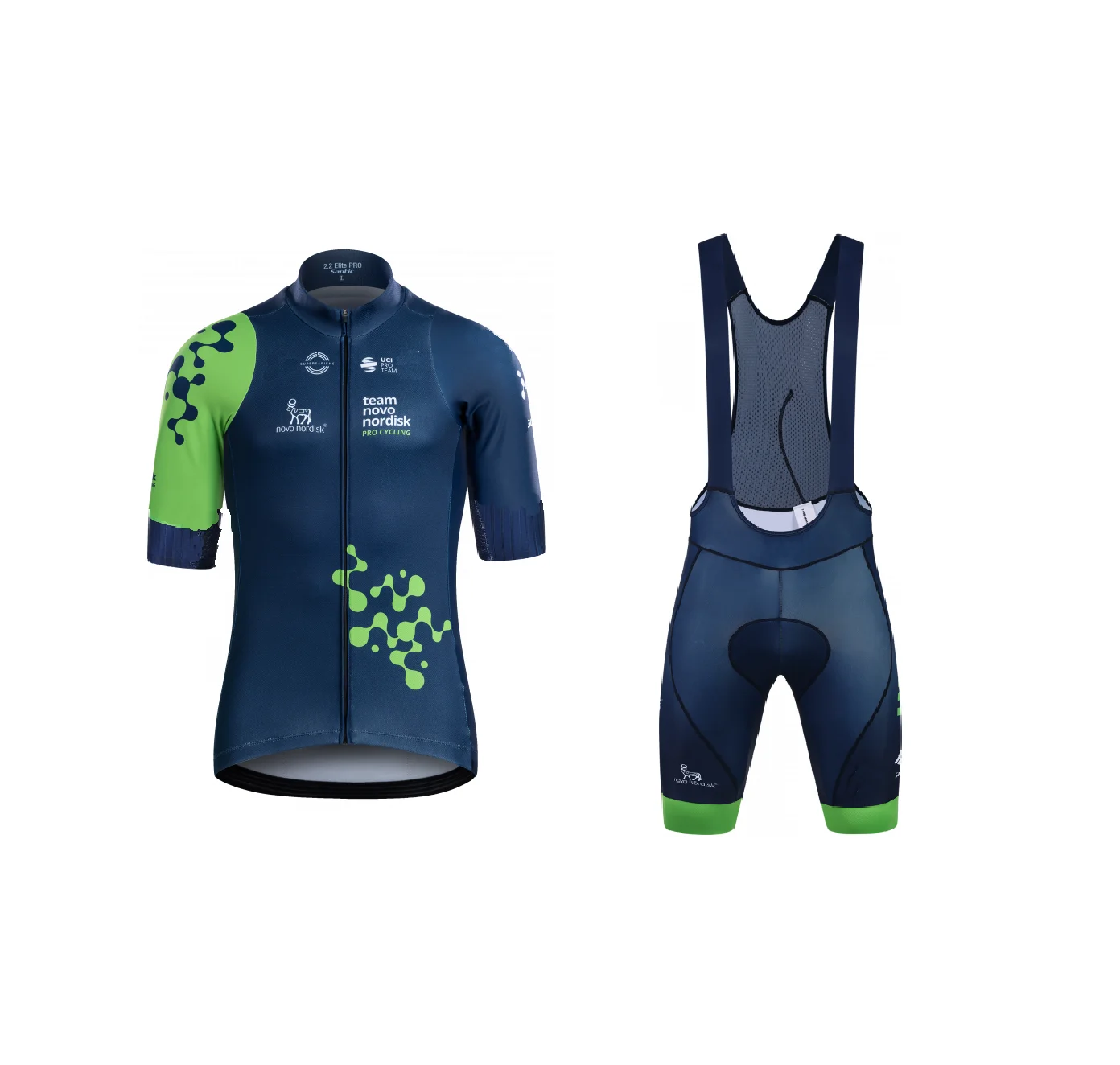 LASER CUT 2024 NOVO NORDISK Team blue SHORT SLEEVE CYCLING JERSEY SUMMER CYCLING WEAR ROPA CICLISMO+BIB SHORTS