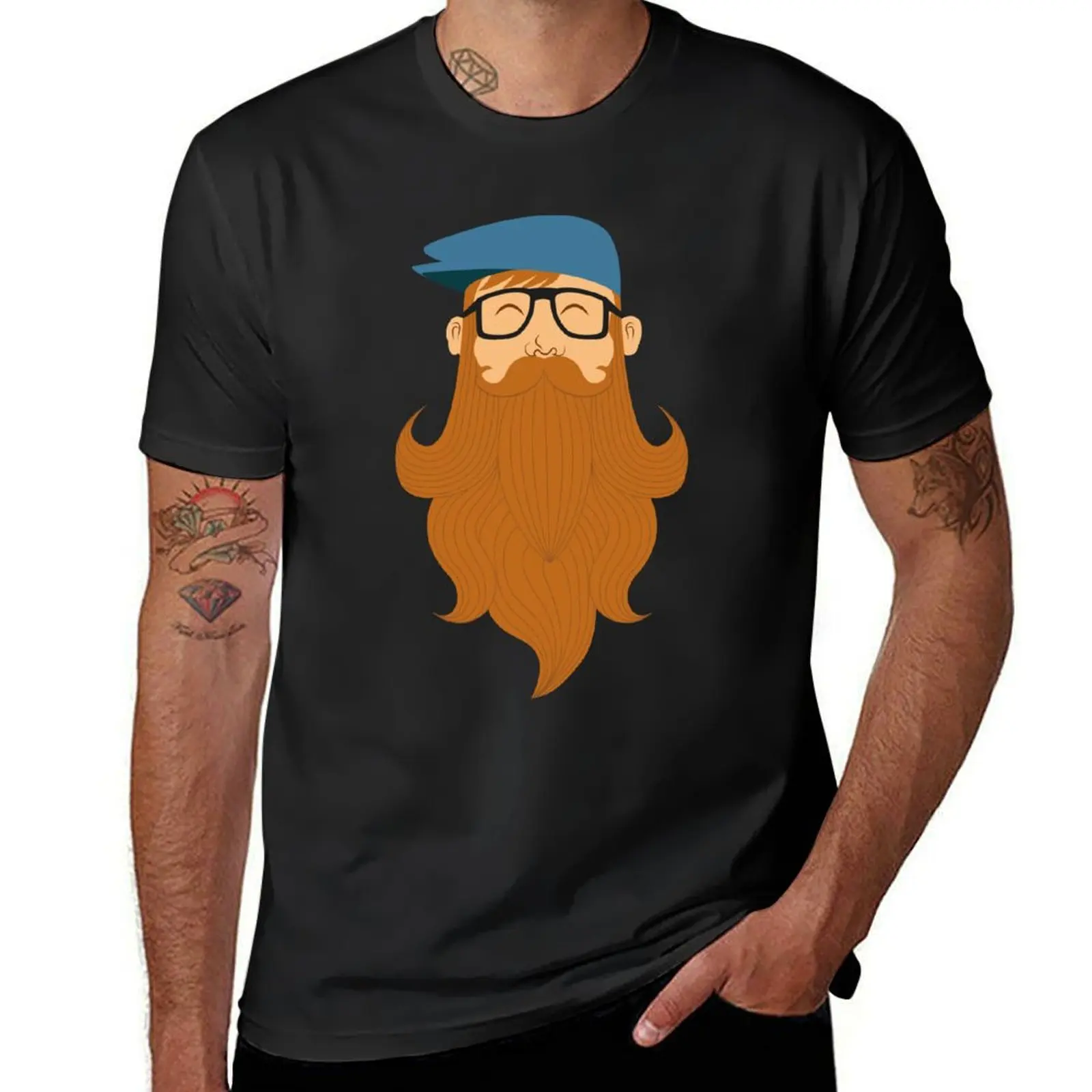 A beards tale T-Shirt edisi baru heavyweits fashion Korea blus kaus pria tinggi