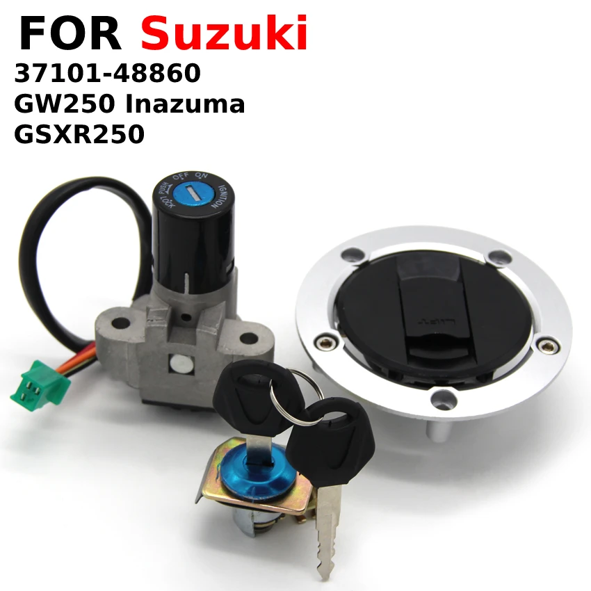 

Ignition Switch Fuel Gas Cap Seat Lock Key Set Specially For Suzuki GW250 Inazuma 2014-2017 GSXR250 2013 2014-2017 37101-48860