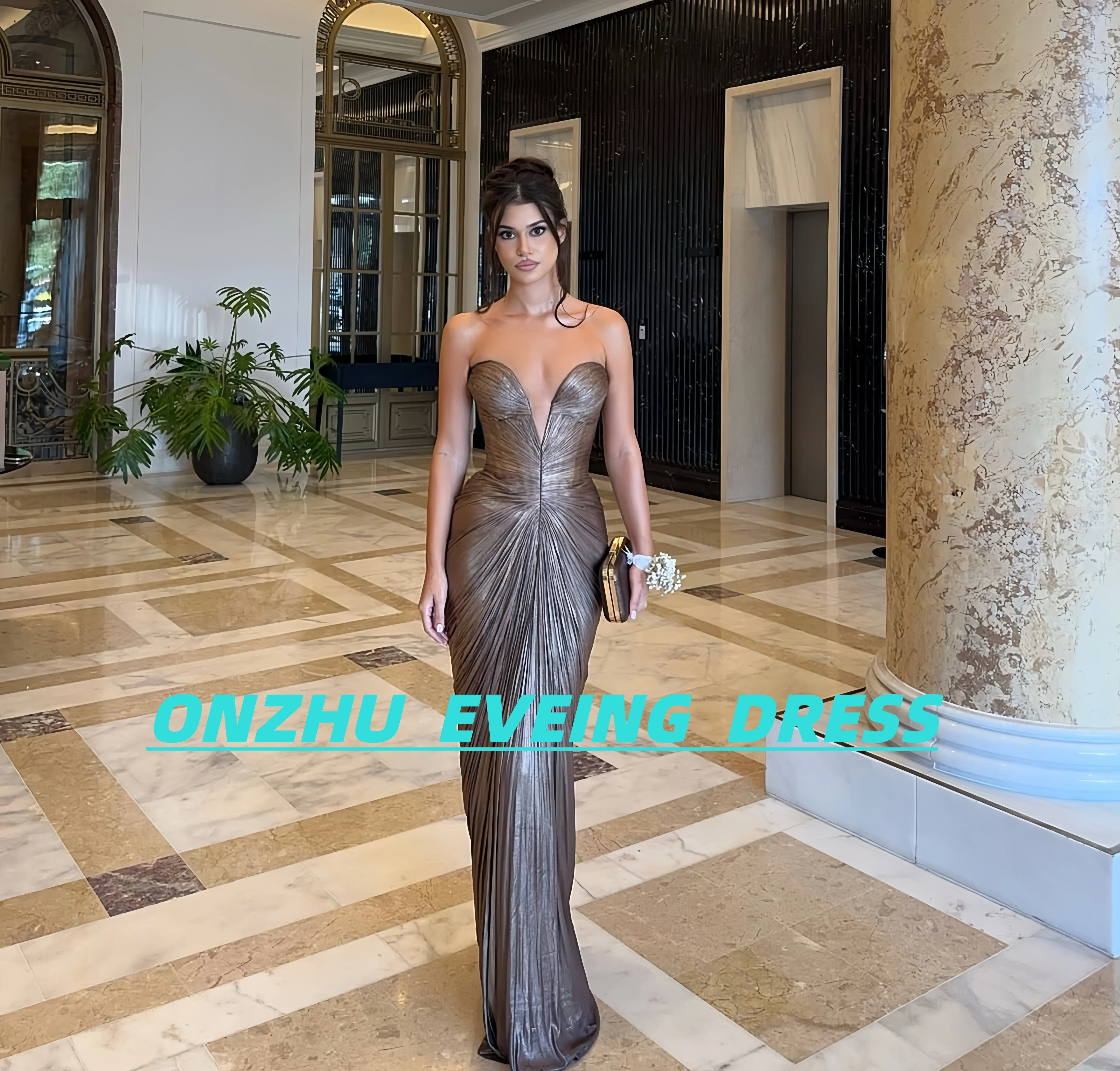 

Customized V-neck sleeveless mermaid sexy luxury evening dresses dresses for special occasions Dresses gala