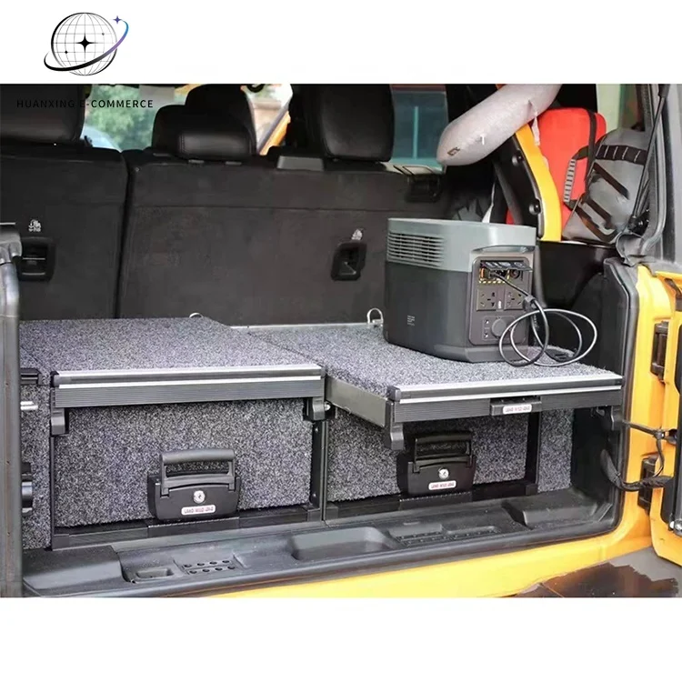 Car Drawer Rear Cargo Storage Box SUV Pickup Truck 4x4 Off-Road Accessories Kitchen Kits Roller Drawer for JL SIDE Customization