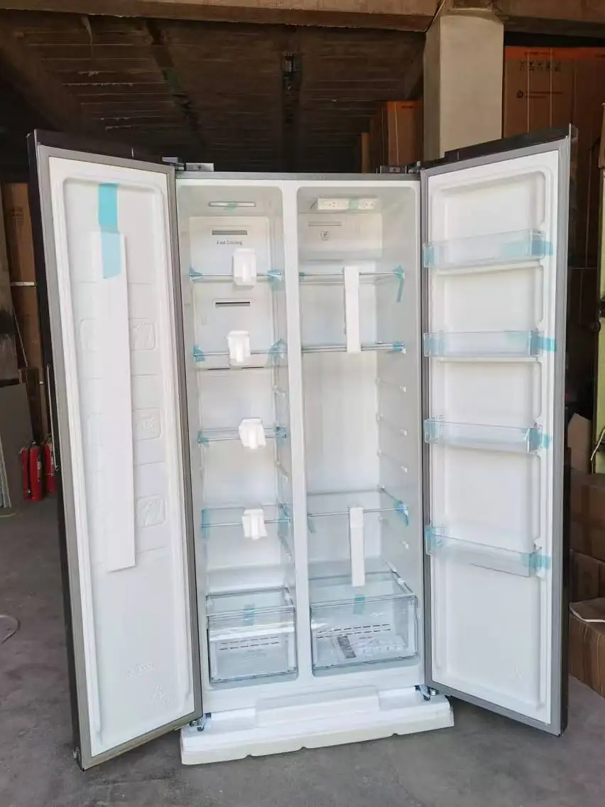 518L large capacity double door refrigerator, open door fixed frequency air cooled refrigerator fridges for home