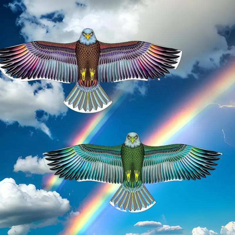 1 pieza repelente de aves para jardín patio colorido águila cometa emulación Flying Hawk Kite Bird Scarer Drive Bird Kite dispositivo de asustamiento