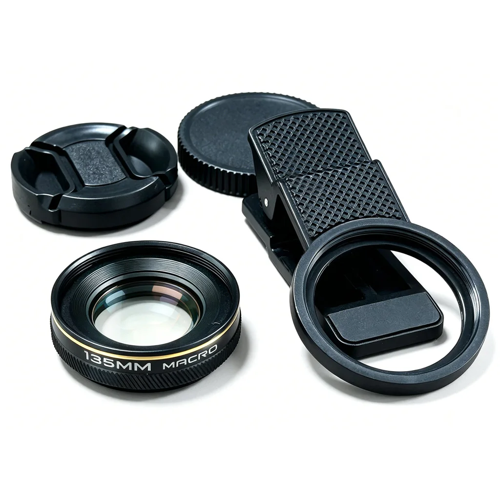 Handy-Kameraobjektivfilter, 135-mm-Makroobjektiv für Mobiltelefone, 30–150 mm Arbeitsabstand, Objektive für iPhone und Android. – Detail 20