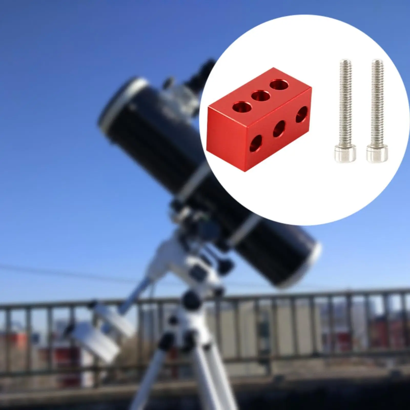 Telescope Guide Ring Riser Blocks Spacers Aluminum Portable Smooth Surface Simple Assembly with 1/4