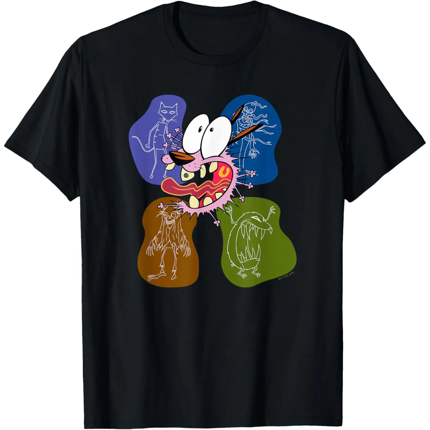 

Courage the Cowardly Dog Cartoon Villains Graphic Print Men's Cotton T-Shirt