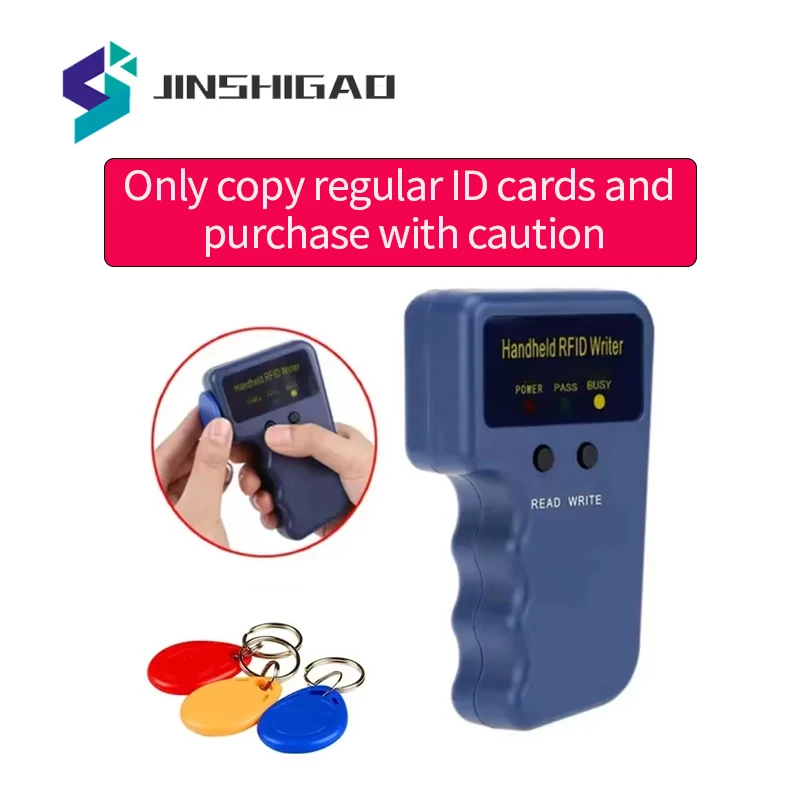 Handheld 125KHz Read EM4100 TK4100 RFID Copier Writer Duplicator Programmer Reader EM4305 T5577 Rewritable ID Keyfobs Tags Cards