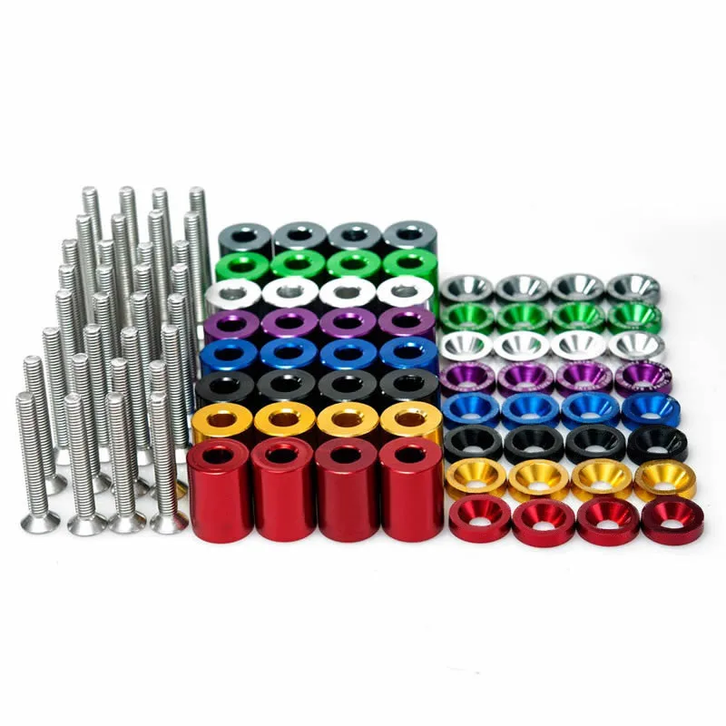 

4PCS/ Set Universal Hood Spacer Kit - Aluminum Turbo Ventilation Spacers with Stainless Screws