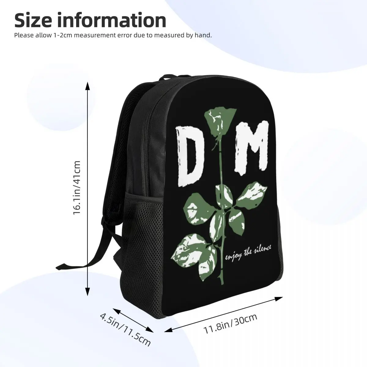 Military Green Music Backpacks for Women Men Waterproof College School Depeche Cool Mode Bag Printing Bookbag