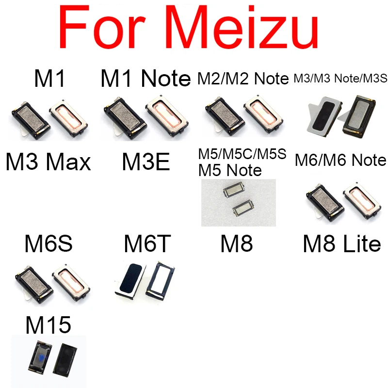 Earpiece Speaker For Meizu Meilan M1 M2 M3 M3s Max M3e M5 M5c M5s M6 M6s M6t M8 M15 Note Lite Ear Speaker Earphone Flex Cable