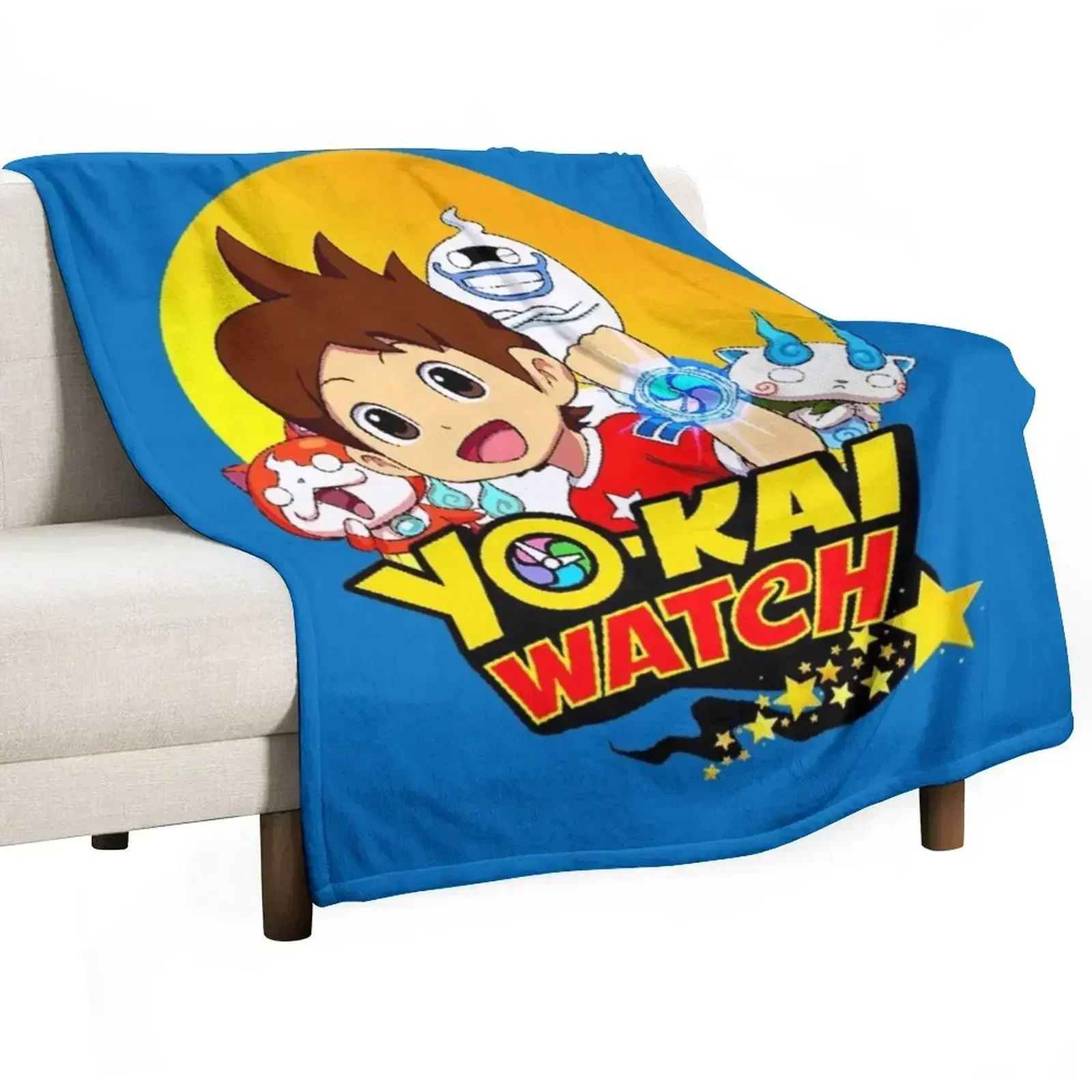 yokai-watch Throw Blanket Furry Vintage anime Blankets