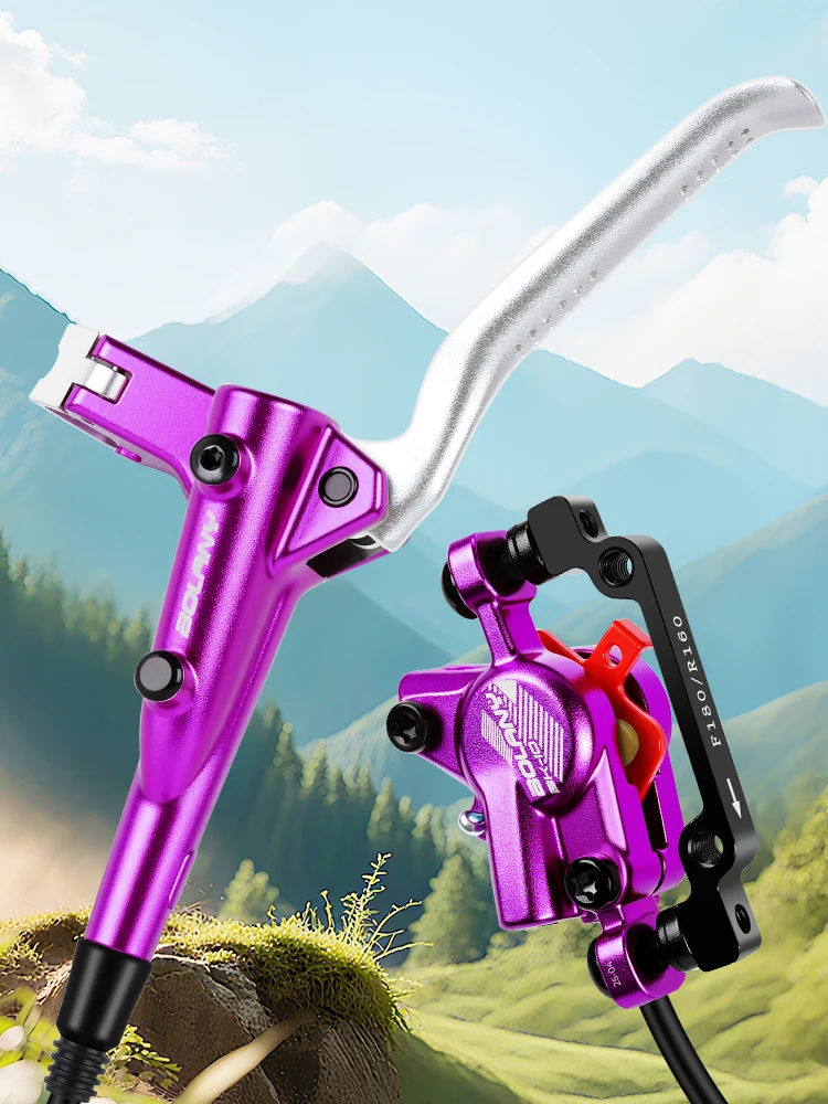 AliExpress BOLANY Mountain Bike Hydraulic Brakes Front Rear Double Piston Caliper Set Force 160mm Rotors MTB Brakes Bicycle Accessories