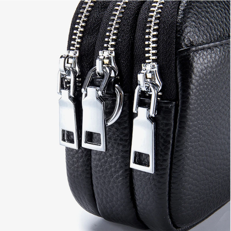 Genuine Leather One Shoulder Bag Women Casual Crossbody Bag Designer Small Handbag Lipstick Key Phone Pouch Case For Female