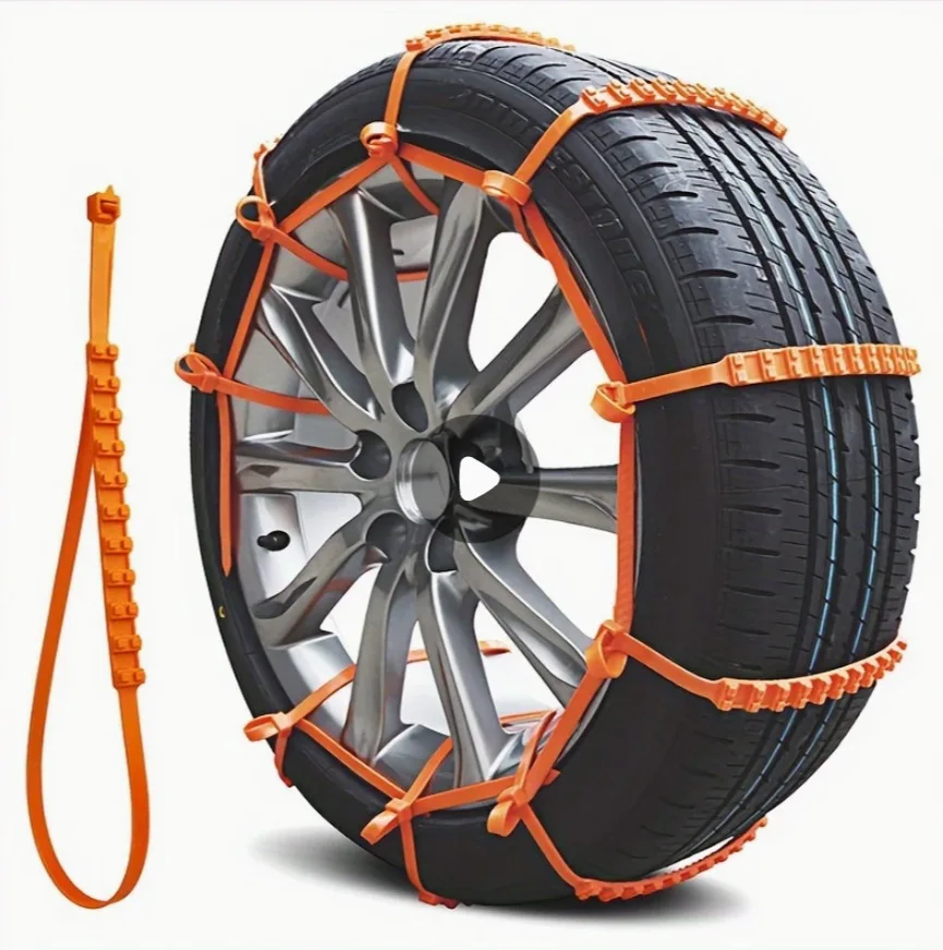 10/20/40pcs Car Tire Snow Chains Anti-Slip Traction for Winter Driving Motorcycle Emergency Tyre Protection Outdoor Travel Gear