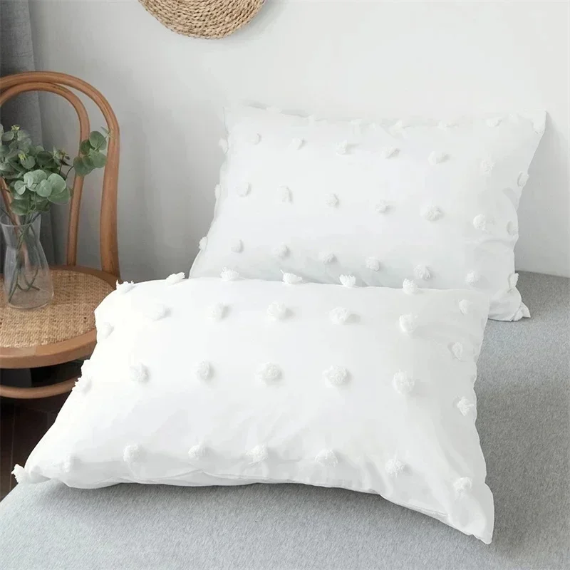 High Quality Crafts With Furball Double Bed Duvet Cover Set Tufted Queen King Size Bedding Set Comforter Cover And Pillow Case