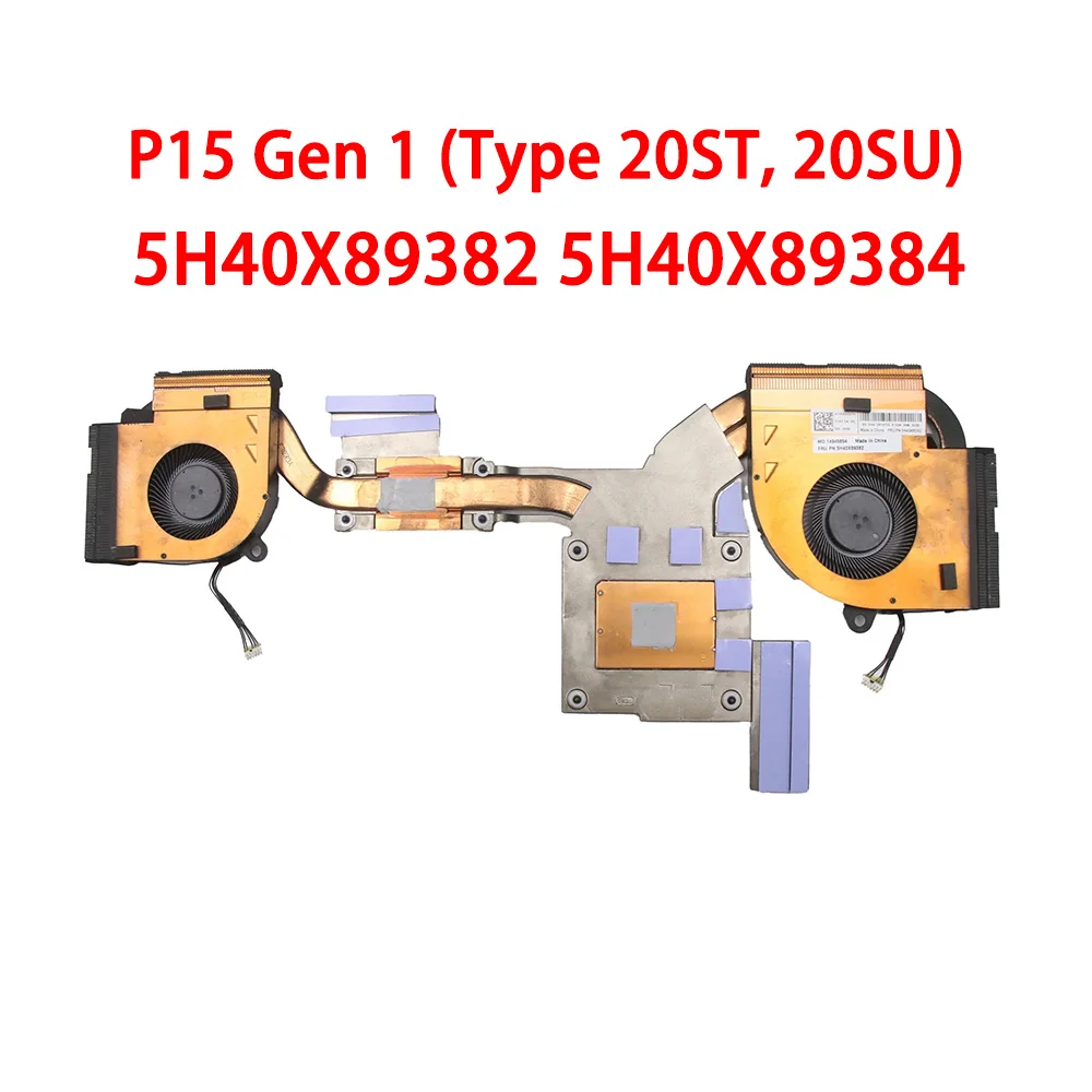Laptop CPU FAN&Heatsink For Lenovo For ThinkPad P15 Gen 1 (Type 20ST, 20SU) 5H40X89382 5H40X89384 N19P New