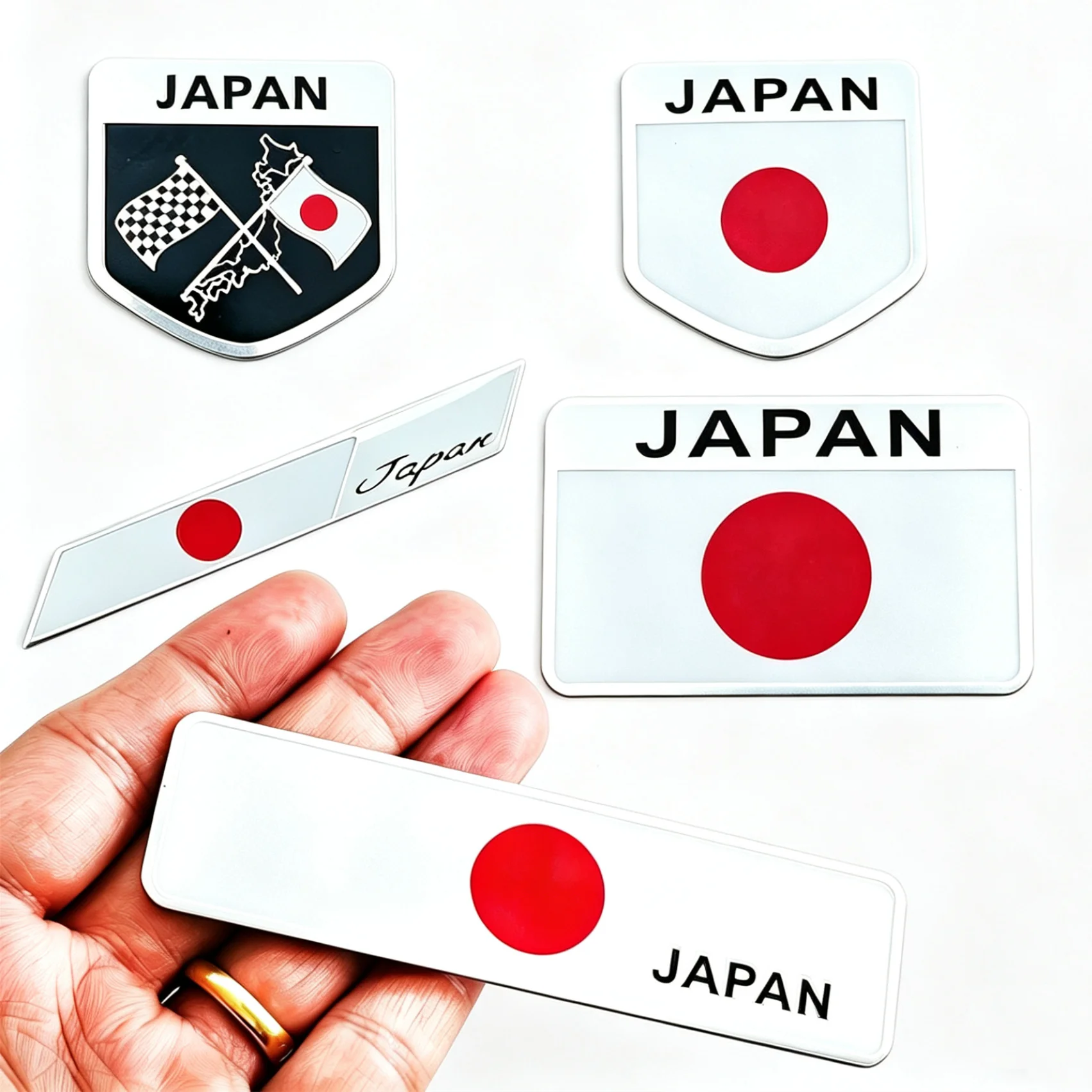 Japanese Flag Emblem Badge Car Styling Motorcycle Sticker Decal for KAWASAKI SUZUKI YAMAHA Honda Toyota Nissan Mazda Mitsubishi