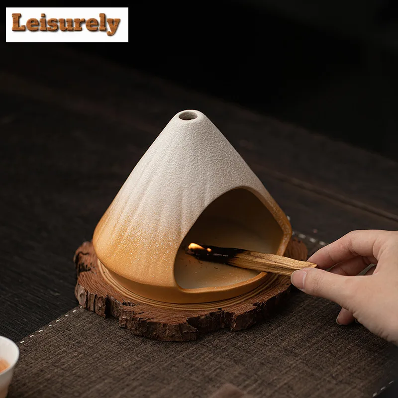 جبل فوجي حامل البخور بالو سانتو حامل الناشر البخور المشرق المعطرة الشموع العطرية مبخرة الحلي المنزلية