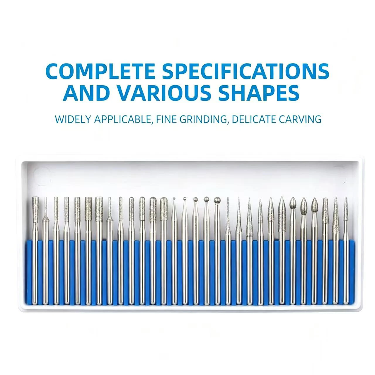 Diamond grinding head set, alloy grinding head, jade polishing, inner hole carving tool, diamond grinding rod