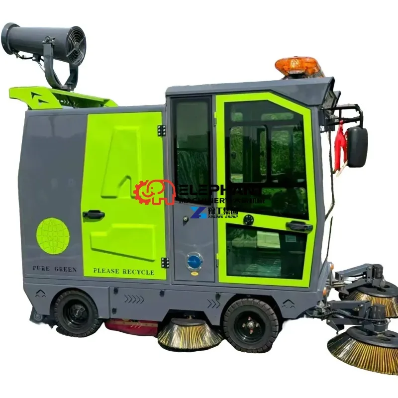 Standard Double Fan Optional Four Fan Dust Collection System Intelligent Electric Vibration Dust Shaking Road Sweeper