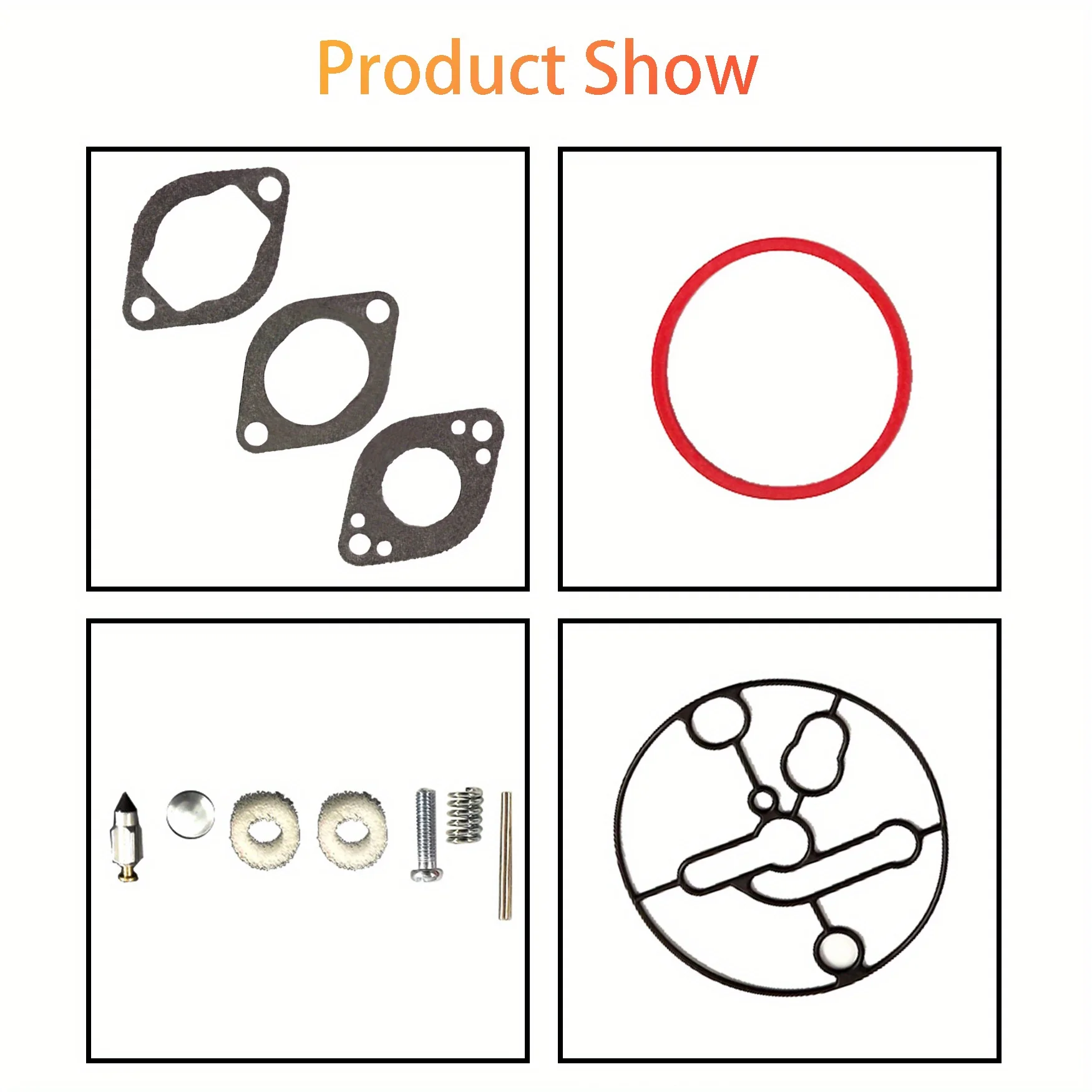 キャブレター オーバーホール リビルド修理キット 交換用 696146 696147 2034 2044 206400 20D400 20F400 210400 水平エンジン用