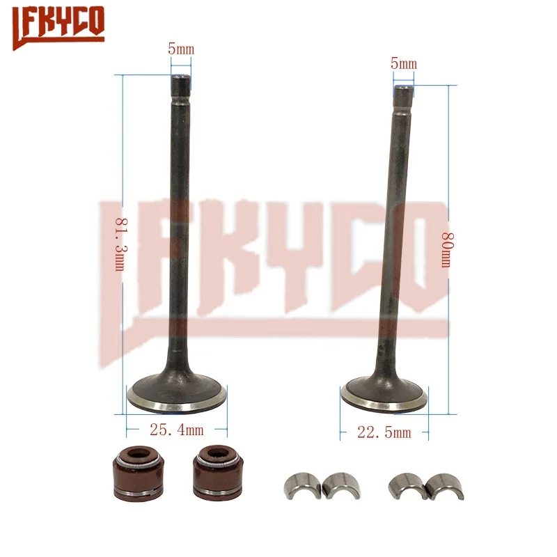 

Motorcycle Exhaust Valve Inlet Intake Stem Oil Seal Kit for Suzuki AN125 Burgman125 VS125 UA125 HJ125T-7 HS125T 4-Stroke Scooter