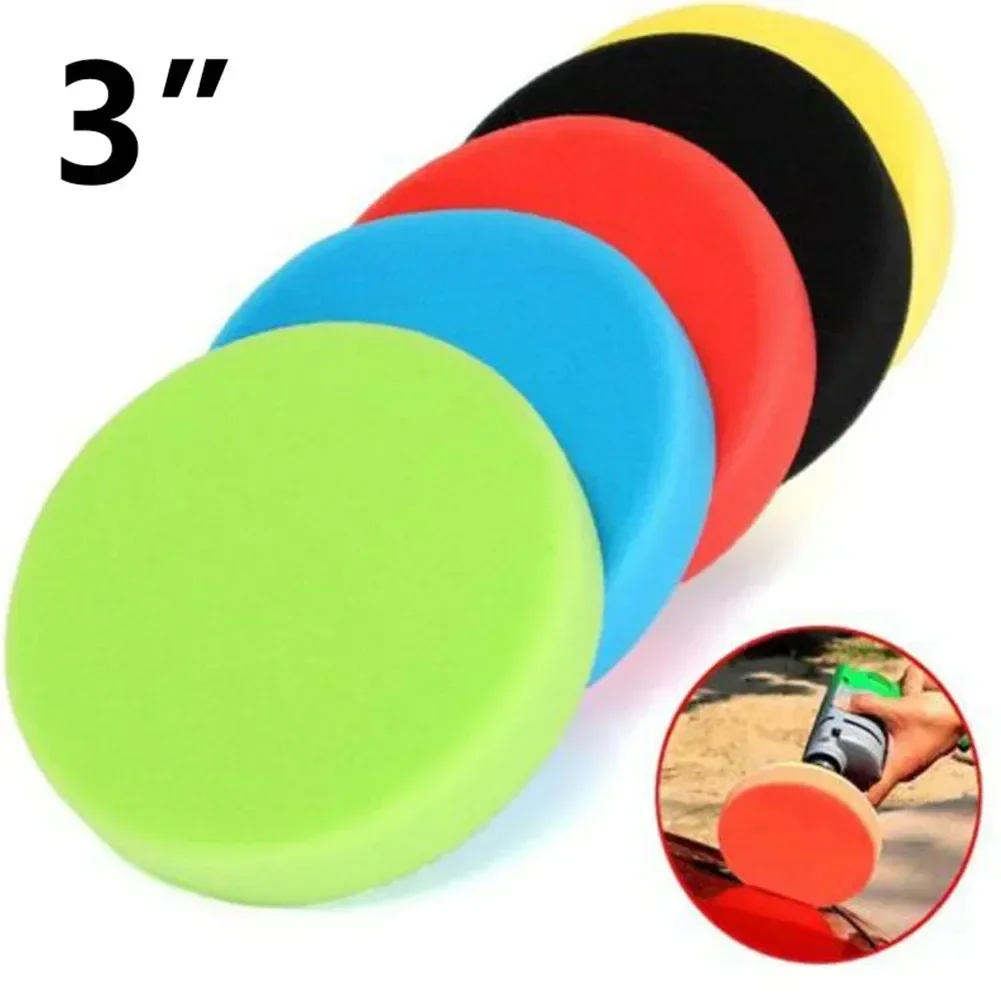 5 teile/satz 3/4/6 zoll Schwamm Polieren Pads Auto Runde Flache Polieren Polieren Schwamm Pads Für Auto Polieren auto Wartung