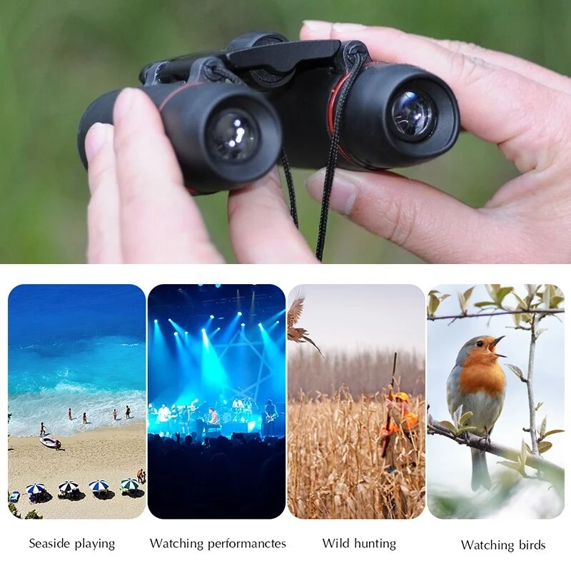 Outdoor Telescope 30×60 High Power HD Low Light Level Night Vision Binoculars Portable Travel Binocular Telescope 126m/1000m
