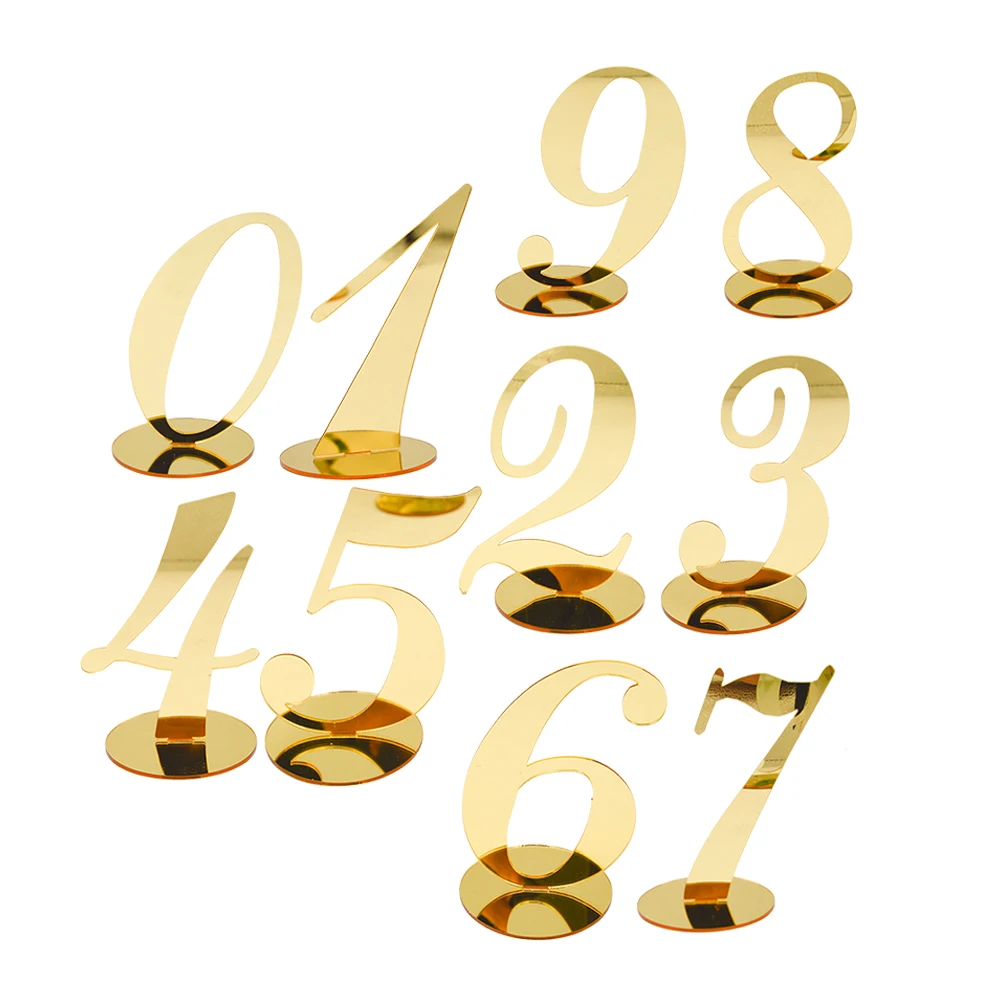 

10 Pcs Card Acrylic Numbers Table Number Acrylic Table Numbers for Wedding Reception Decorations Event Supplies