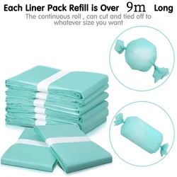 3Pcs Refill Pack Biodegradable Baby Diaper Garbage Bags For 16L Trash Bucket Replacement Liners Garbage Bag and Kitchen