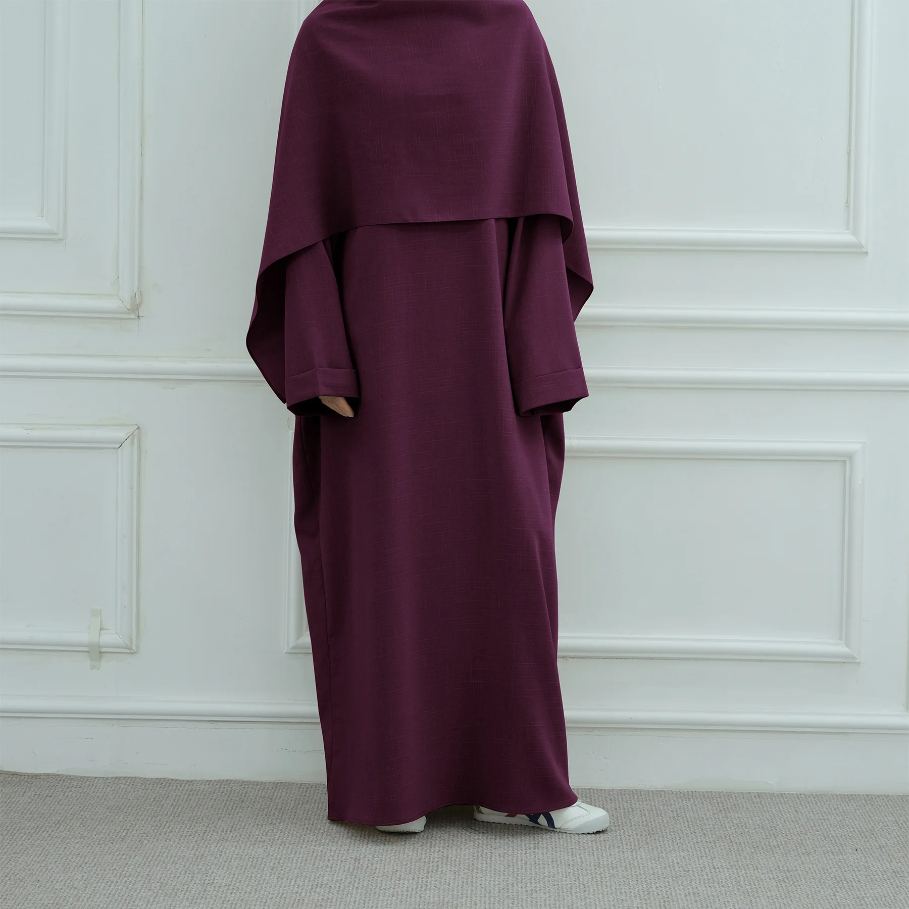 

Two Pieces Muslim Abaya Women Dress Jalabiya Islamic With Hijab Clothing Dubai Saudi Robe Turkish Modesty Prayer Dresses Kaftans