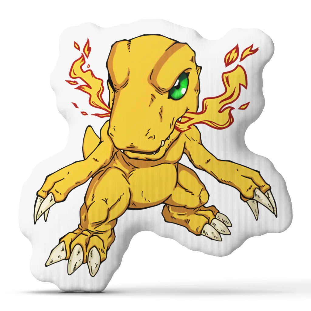 Agumon Digimon Funny Pillow Cushion Irregular Stuffed Throw Pillow Home Decor Gift Sofa Bed